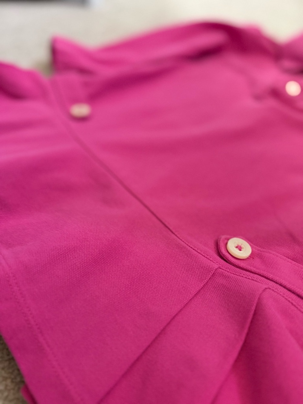 Ralph Lauren Preppy Pink Polo Dress Pleated - Cotton Embroidered 24 mos - Picture 5 of 5